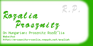 rozalia prosznitz business card